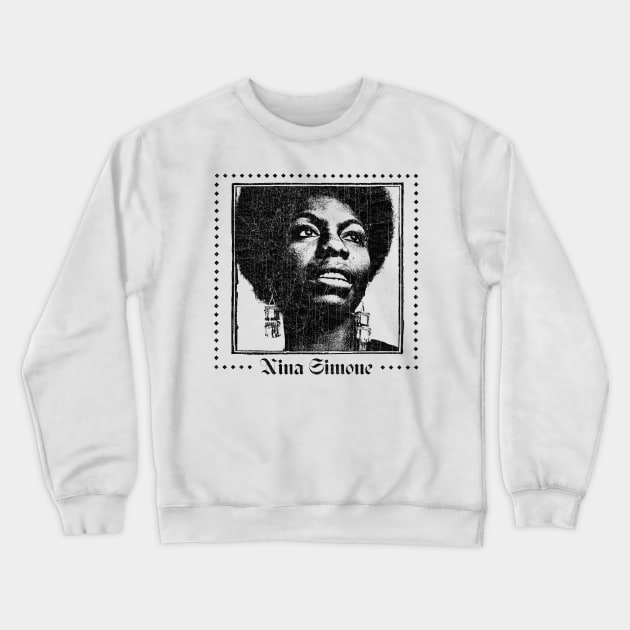 Nina Simone /\ Original Retro Fan Art Design Crewneck Sweatshirt by DankFutura